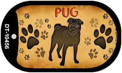 Pug Novelty Metal Dog Tag Necklace DT-10456