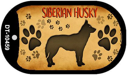 Siberian Huskey Novelty Metal Dog Tag Necklace DT-10459