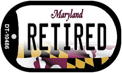 Retired Maryland Novelty Metal Dog Tag Necklace DT-10486