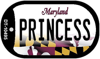 Princess Maryland Novelty Metal Dog Tag Necklace DT-10495