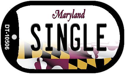 Single Maryland Novelty Metal Dog Tag Necklace DT-10506