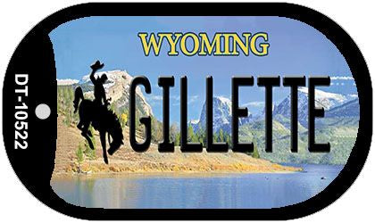 Gilletle Wyoming Novelty Metal Dog Tag Necklace DT-10522
