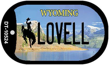 Lovell Wyoming Novelty Metal Dog Tag Necklace DT-10524