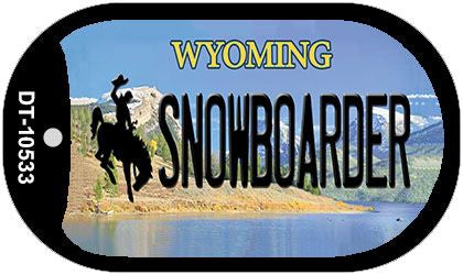 Snowboarder Wyoming Novelty Metal Dog Tag Necklace DT-10533