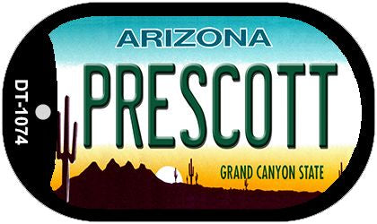 Prescott Arizona Novelty Metal Dog Tag Necklace DT-1074