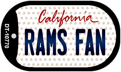 Rams Fan California Novelty Metal Dog Tag Necklace DT-10770