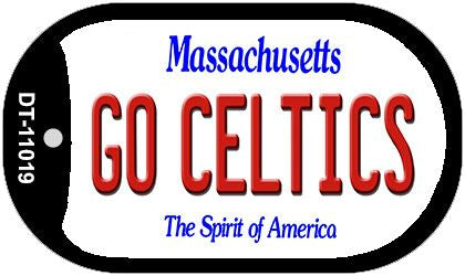 Go Celtics Massachusetts Novelty Metal Dog Tag Necklace DT-11019