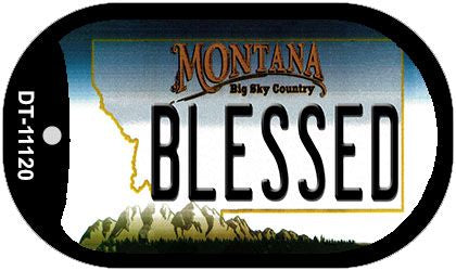 Blessed Montana Novelty Metal Dog Tag Necklace DT-11120