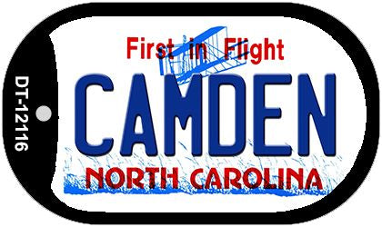 Camden North Carolina State Novelty Metal Dog Tag Necklace DT-12116