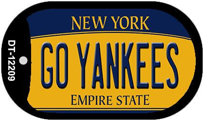 Go Yankees New York Novelty Metal Dog Tag Necklace DT-12209