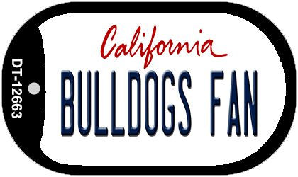 Bulldogs Fan Novelty Metal Dog Tag Necklace DT-12663