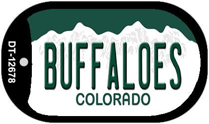 Buffaloes Novelty Metal Dog Tag Necklace DT-12678