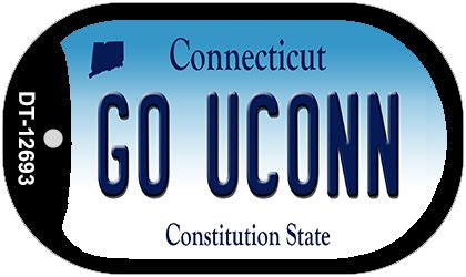 Go UConn Novelty Metal Dog Tag Necklace DT-12693
