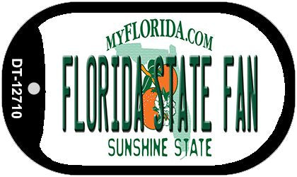 Florida State Fan Novelty Metal Dog Tag Necklace DT-12710