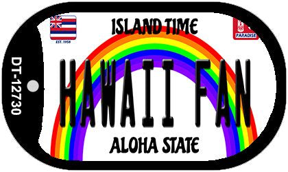 Hawaii Fan Novelty Metal Dog Tag Necklace DT-12730