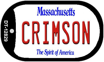 Crimson Novelty Metal Dog Tag Necklace DT-12829