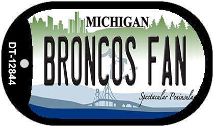 Broncos Fan Novelty Metal Dog Tag Necklace DT-12844