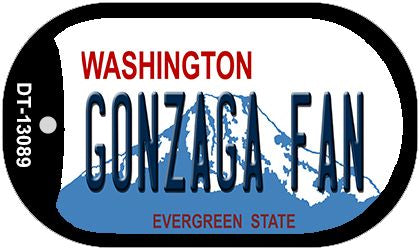 Gonzaga Fan Novelty Metal Dog Tag Necklace DT-13089