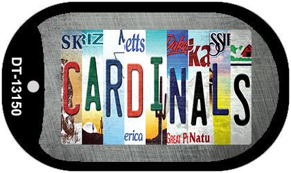 Cardinals Strip Art Novelty Metal Dog Tag Necklace DT-13150