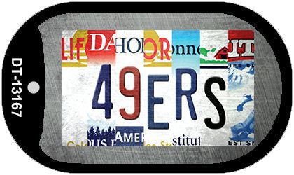 49ers Strip Art Novelty Metal Dog Tag Necklace DT-13167