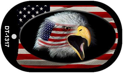 American Eagle Metal Novelty Dog Tag Necklace DT-1317