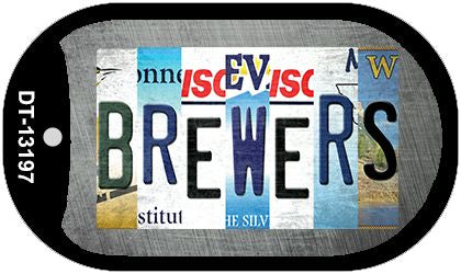 Brewers Strip Art Novelty Metal Dog Tag Necklace DT-13197