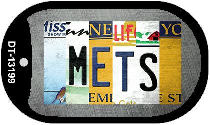 Mets Strip Art Novelty Metal Dog Tag Necklace DT-13199