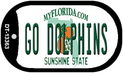 Go Dolphins Novelty Metal Dog Tag Necklace DT-13363