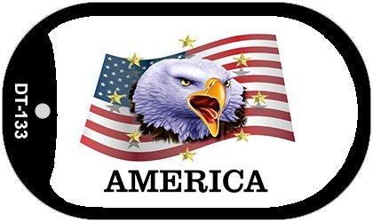 American Eagle Metal Novelty Dog Tag Necklace DT-133