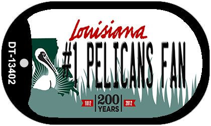 Number 1 Pelicans Fan Novelty Metal Dog Tag Necklace DT-13402