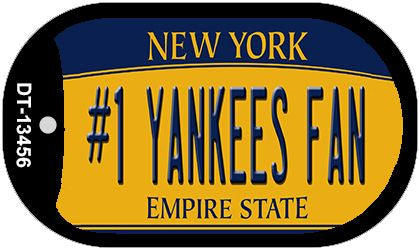 Number 1 Yankees Fan Novelty Metal Dog Tag Necklace DT-13456