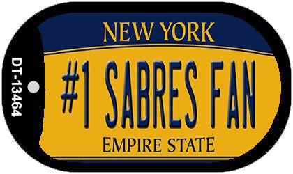 Number 1 Sabres Fan Novelty Metal Dog Tag Necklace DT-13464