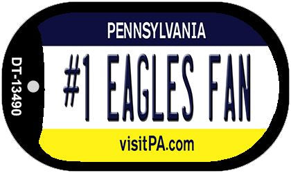 Number 1 Eagles Fan Novelty Metal Dog Tag Necklace DT-13490