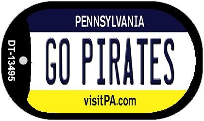 Go Pirates Novelty Metal Dog Tag Necklace DT-13495