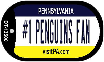 Number 1 Penguins Fan Novelty Metal Dog Tag Necklace DT-13500