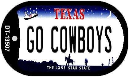 Go Cowboys Novelty Metal Dog Tag Necklace DT-13507