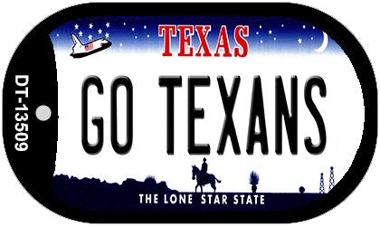 Go Texans Novelty Metal Dog Tag Necklace DT-13509