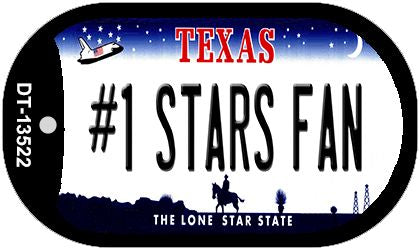 Number 1 Stars Fan Novelty Metal Dog Tag Necklace DT-13522