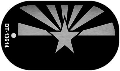 Arizona Flag Black Novelty Metal Dog Tag Necklace DT-13614