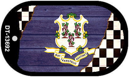 Connecticut Racing Flag Novelty Metal Dog Tag Necklace DT-13692