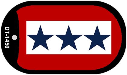 Blue Star Three Novelty Metal Dog Tag Necklace DT-1450