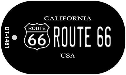 Route 66 California Novelty Metal Dog Tag Necklace DT-1481