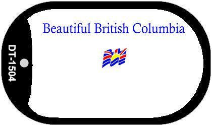 British Columbia Blank Novelty Metal Dog Tag Necklace DT-1504