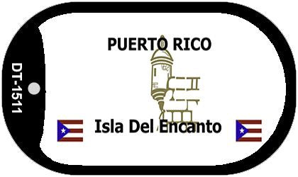Puerto Rico Blank Novelty Metal Dog Tag Necklace DT-1511
