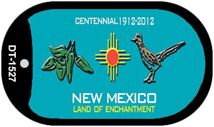 Green Chili and Road Runner Teal New Mexico Novelty Metal Dog Tag Necklace DT-1527