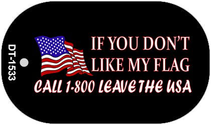 Leave the USA Metal Novelty Dog Tag Necklace DT-1533