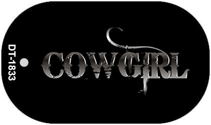 Cowgirl Novelty Metal Dog Tag Necklace DT-1833