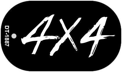 4x4 Novelty Metal Dog Tag Necklace DT-1887