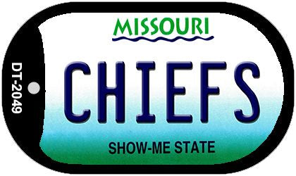 Chiefs Missouri Novelty Metal Dog Tag Necklace DT-2049