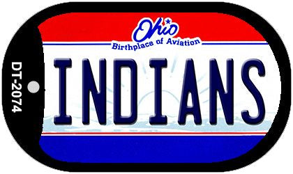 Indians Ohio Novelty Metal Dog Tag Necklace DT-2074